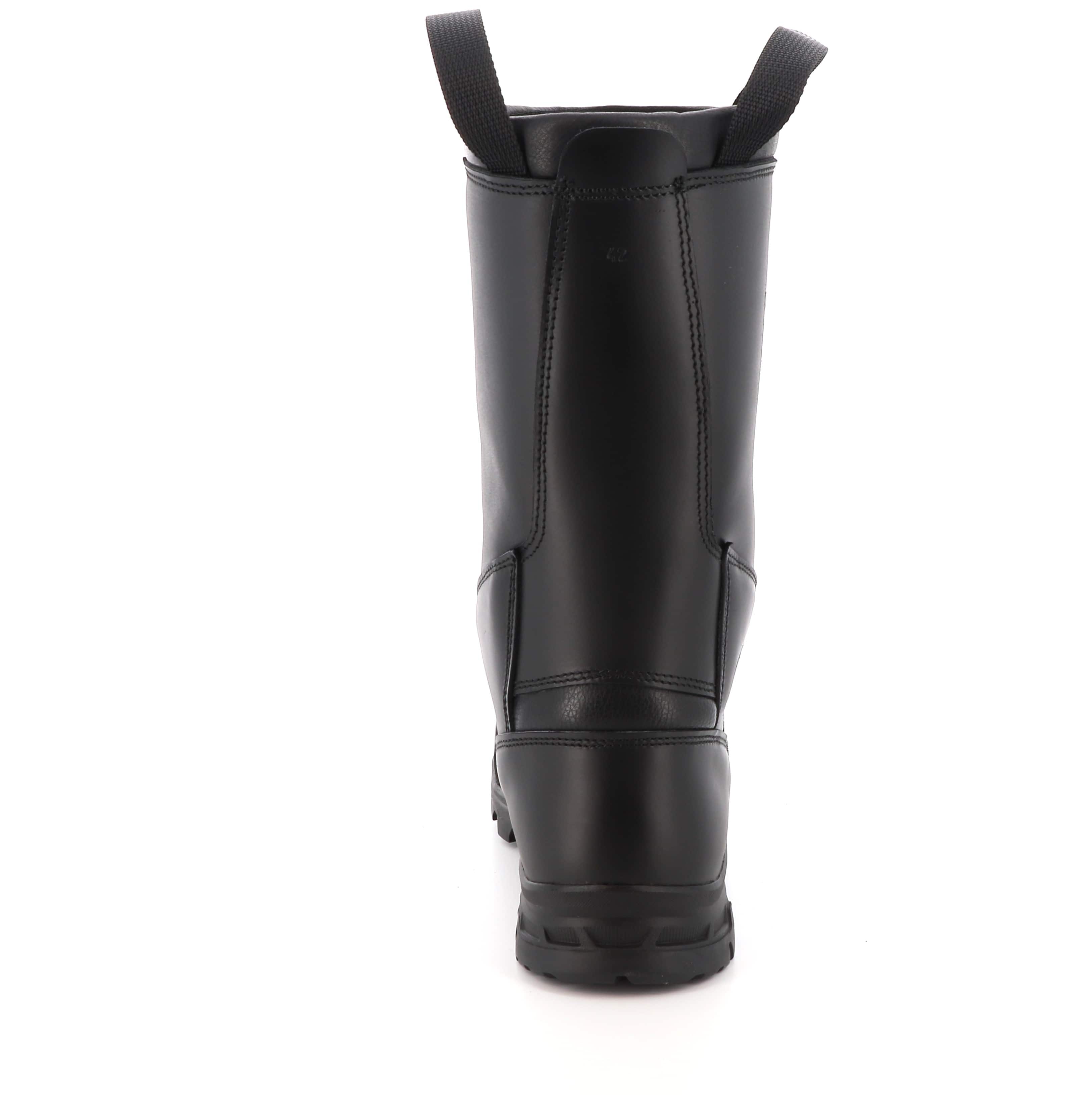 JET-V3-SR-BOCHE-dos La JET V3 est une botte pompier sécurité EN 15090:2012 avec doublure cuir et tire bottes pratique pour les enfiler